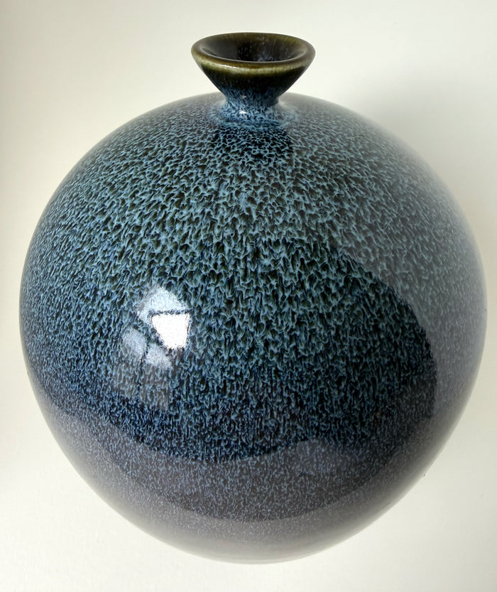 114. Blue Speckled Vessel