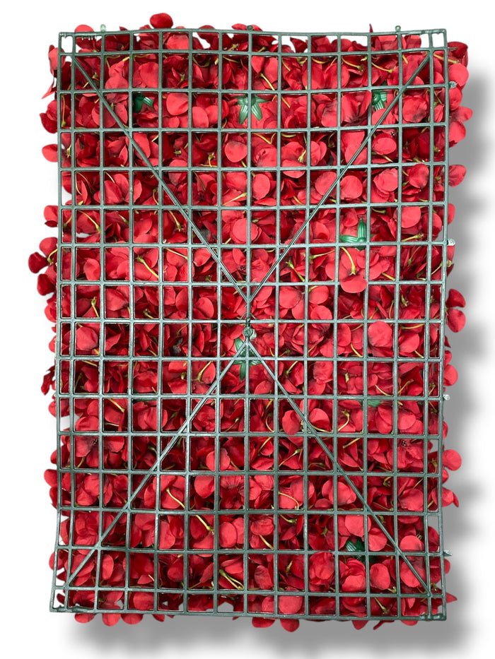 15''x24'' Hydrangea/Rose/Peony Wall Panel ( INT1012-Burgundy )