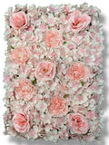 15''x24'' Hydrangea/Rose/Peony Wall Panel ( INT1012-Light Pink )