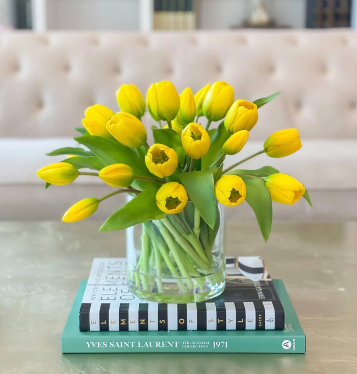 16'' Real Touch Tulip Bush ( RXY1001-#3 Yellow )