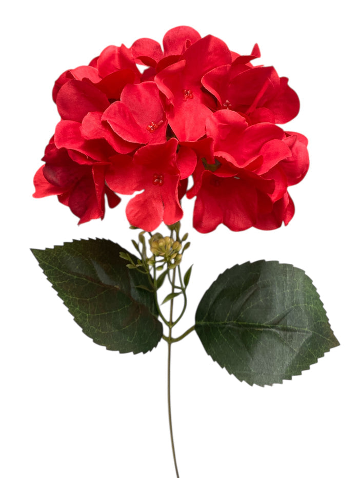 18'' Pongee Hydrangea Bush ( INT24007-#28 Red )