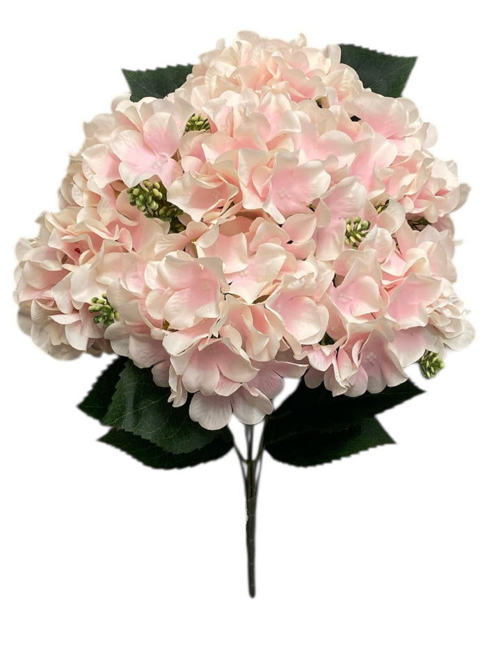 18'' Pongee Hydrangea Bush ( INT24007-#30 Cream Pink )