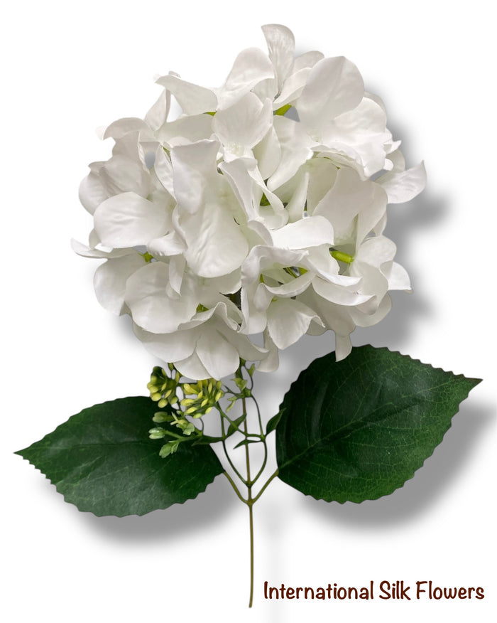 18'' Pongee Hydrangea Bush ( INT24007-#5 White )