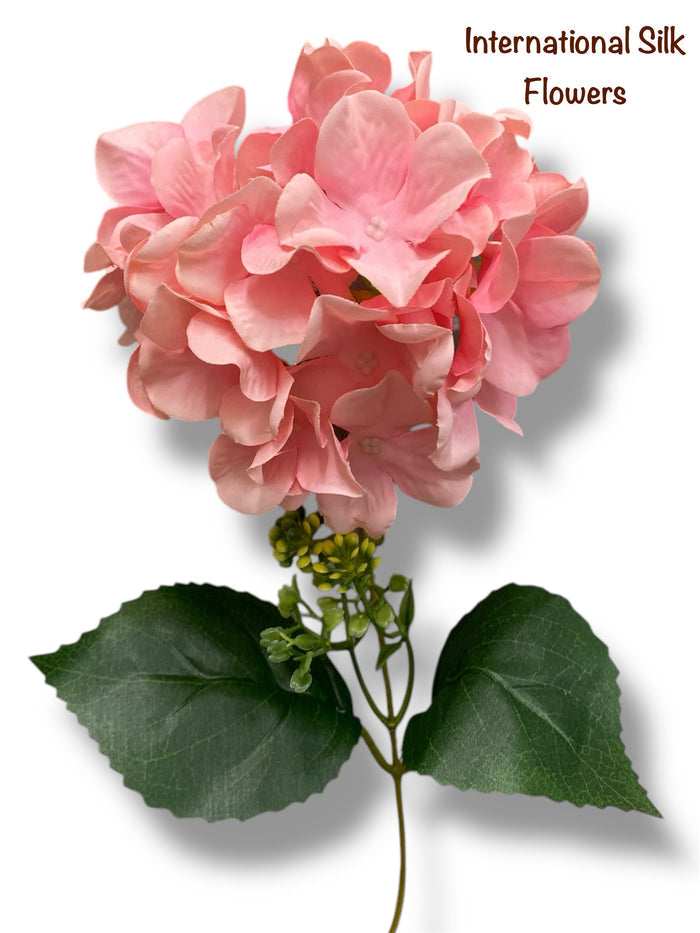 18'' Pongee Hydrangea Bush ( INT24007-#6 Pink )