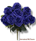 18'' Silk Open Rose Bush ( AN10004-Navy Blue  )B1024N