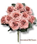 18'' Silk Open Rose Bush ( AN10004-TT/ Mauve  ) B1024N