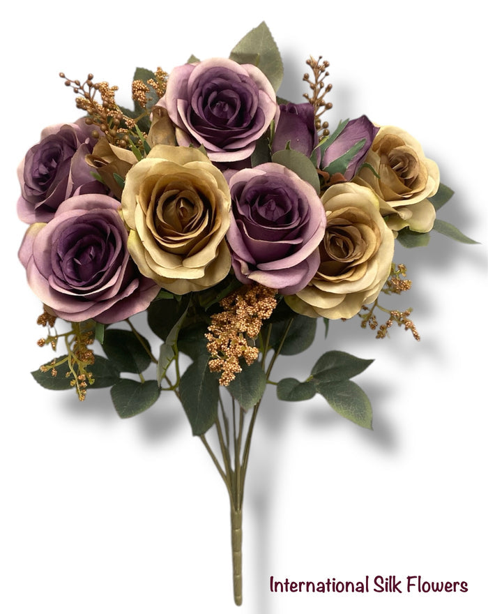 19'' Open Rose Bush ( 23653-Green/Purple ) TY1305