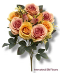 19'' Open Rose Bush ( 23653-Yellow/ Mauve) TY1305