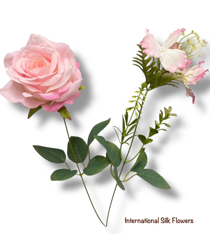 19'' Rose/Hydrangea Bush ( INT5503-Pink )