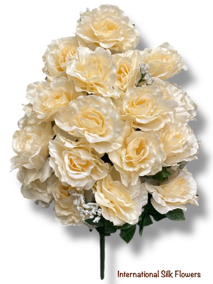 23'' Satin Rose Bush ( AN24010-Beige )