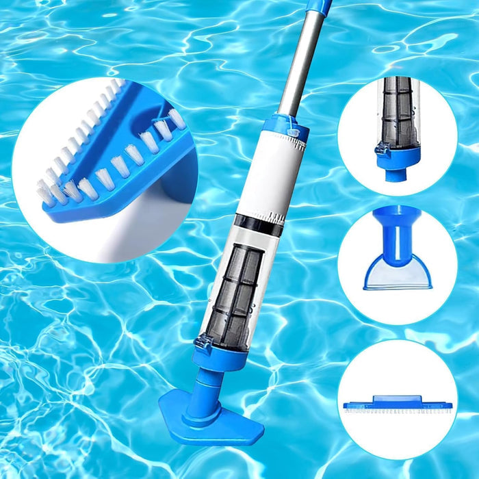 3-in-1 Cordless Pool Vacuum Cleaner Rechargeable Spa & Pool Cleaner with Telescopic Pole