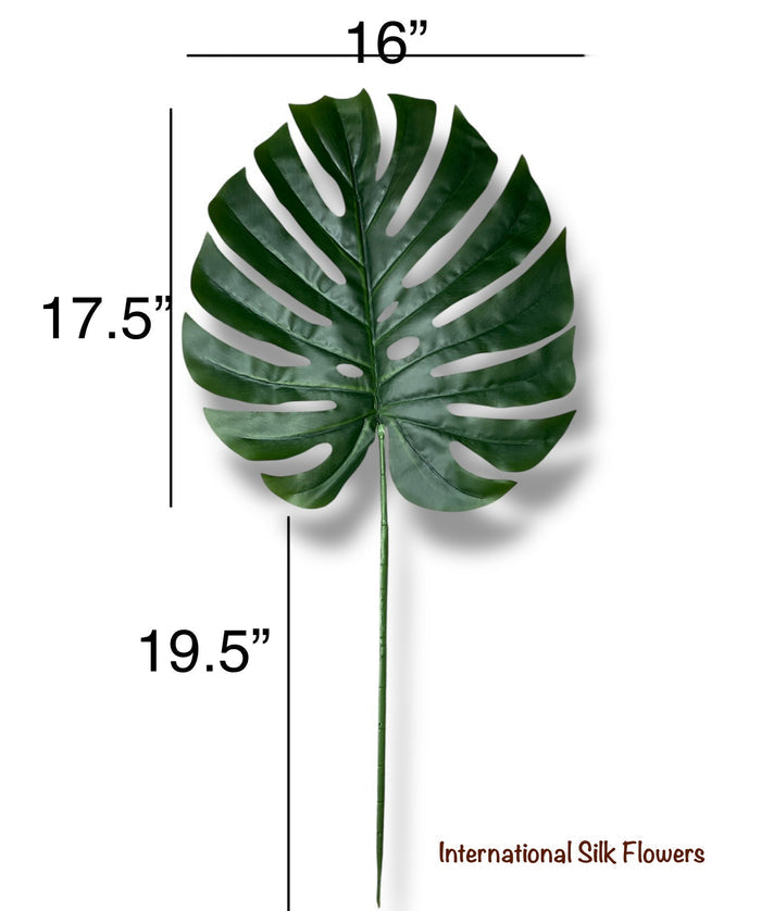 33'' Large Split Philo Leaf  ( Monstera Leaf ) ( INT0142-Dark Green )