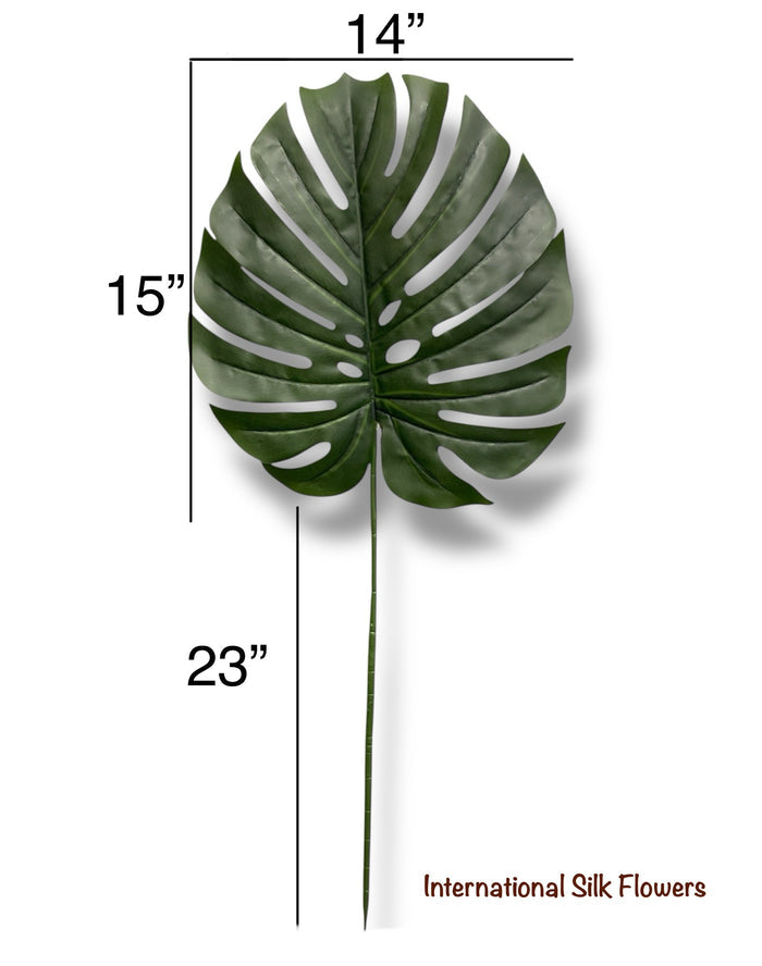 36'' Medium Split Philo Leaf ( Monstera Leaf ) ( INT0137-Dark Green )