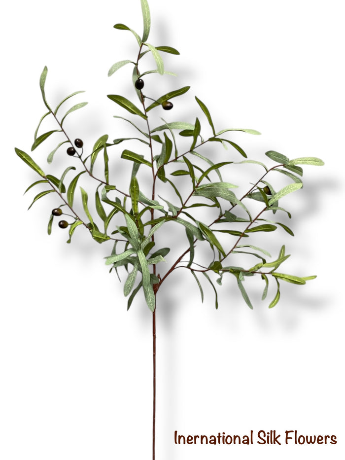 39'' Olive Leaf Branch ( INT1032-Frosted Green )
