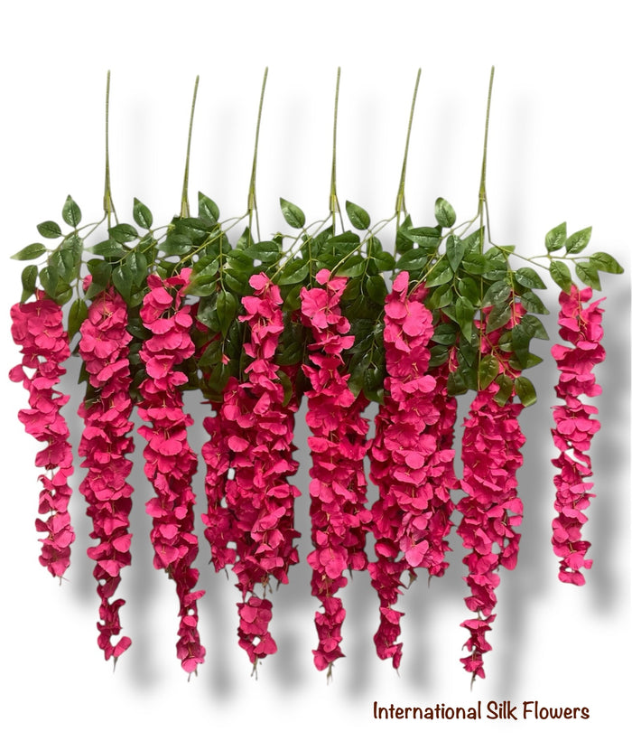 42'' Hanging Wisteria ( INT1226-New Fuchsia )