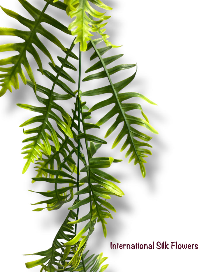 45''  Plastic Green Leaves hanging Bush ( INT24709 )