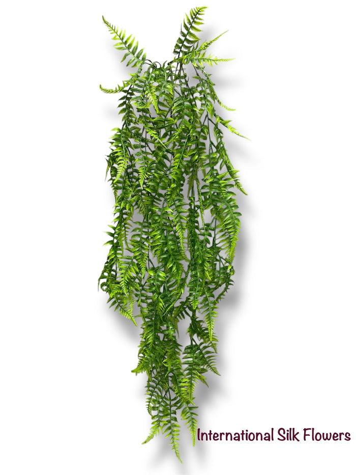 45''  Plastic Green Leaves hanging Bush ( INT24720 )
