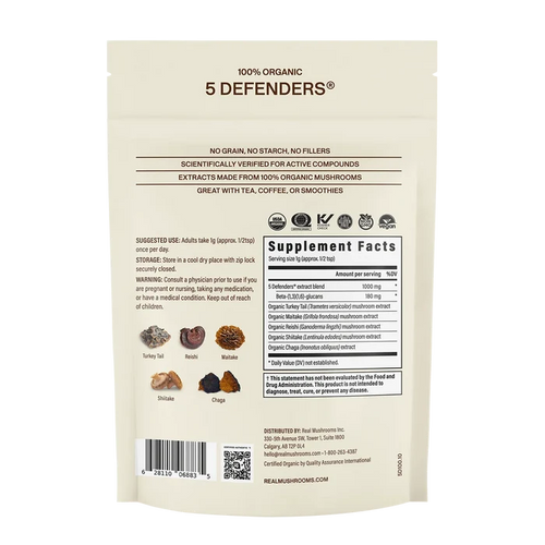5 Defenders Mushroom Blend Powder - Immune Support