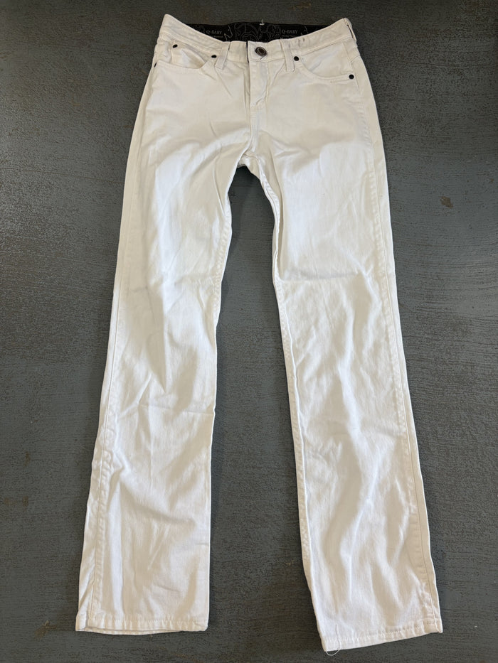 Wrangler Q-Baby No Gap Waistband Jeans-Women’s 3/4x34 White