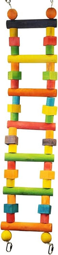 A&E HB149M Happy Beaks Wood Ladder Assorted Bird Toy, 32 by 7"