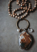 Agate Necklace - Natural Beeding color