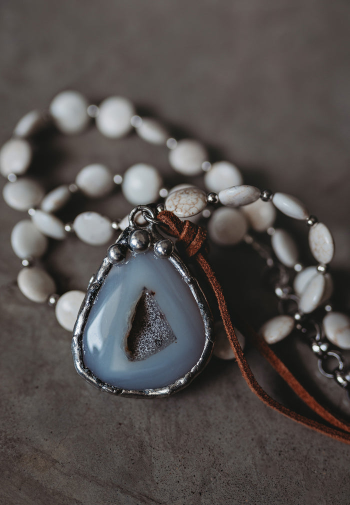 Agate with Geo Necklace