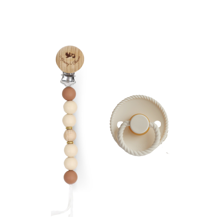 Amber Pacifier Clip + FRIGG Pacifier – Amber Design