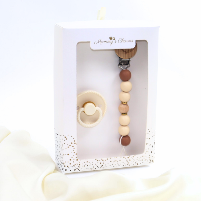 Amber Pacifier Clip + FRIGG Pacifier – Amber Design