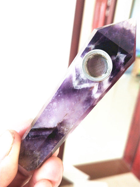 Amethyst crystal Gemstone Pipe – view 2
