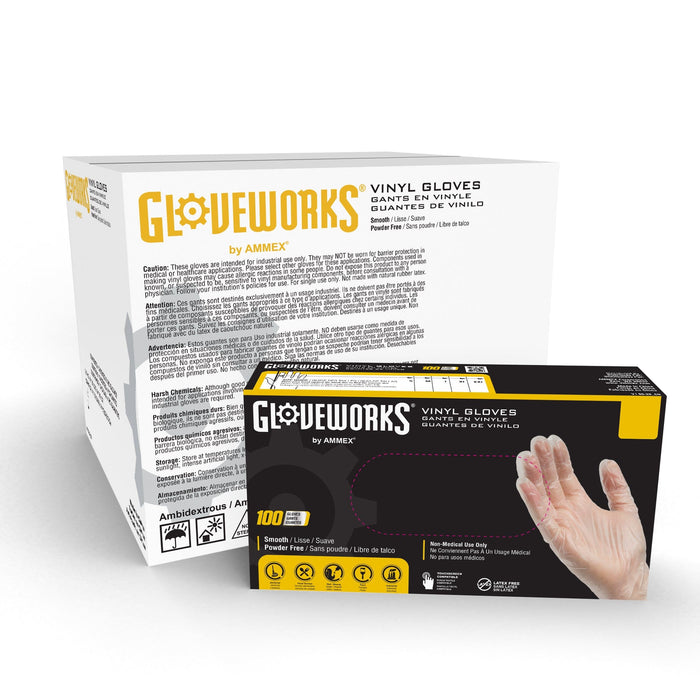 AMMEX® GlovePlus® Clear Vinyl Industrial Latex Free Disposable Gloves - NYDIRECT