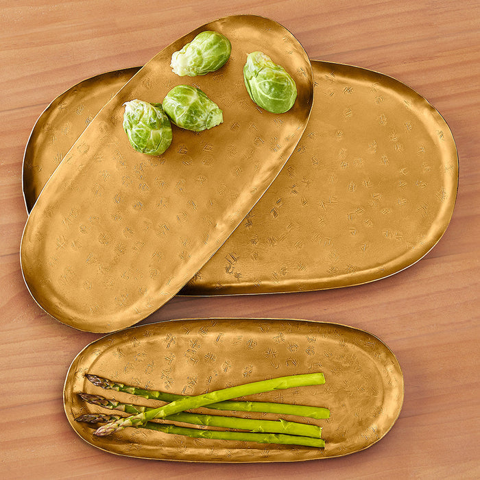 Antique Gold Iron Platter