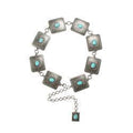 Ariat Ladies Belt Scalloped Square Concho Chain Turquoise