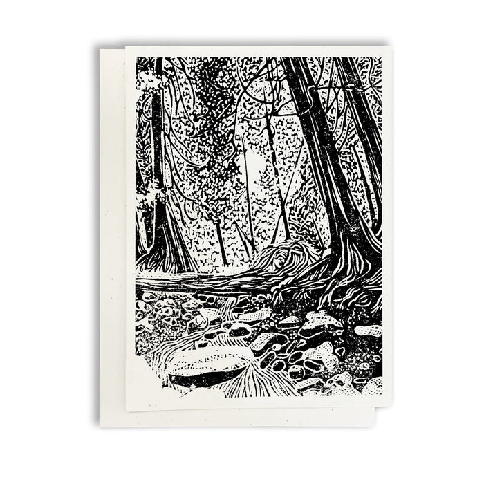 Brown's Brook Mackinac Island greeting card by Natalia Wohletz of Peninsula Prints.
