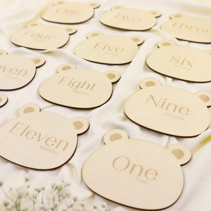 Baby Milestone Cards – Teddy Bear Design