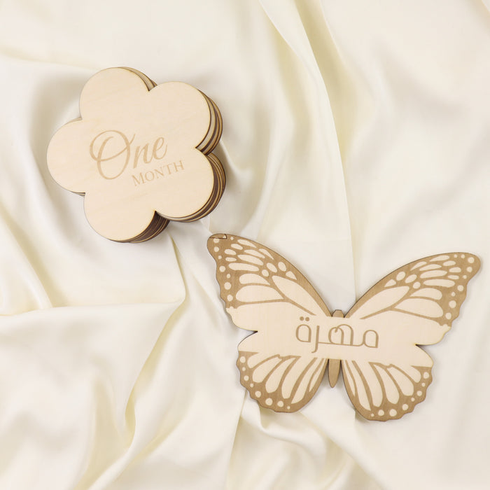 Baby Milestone & Name Card Set – Secret Garden