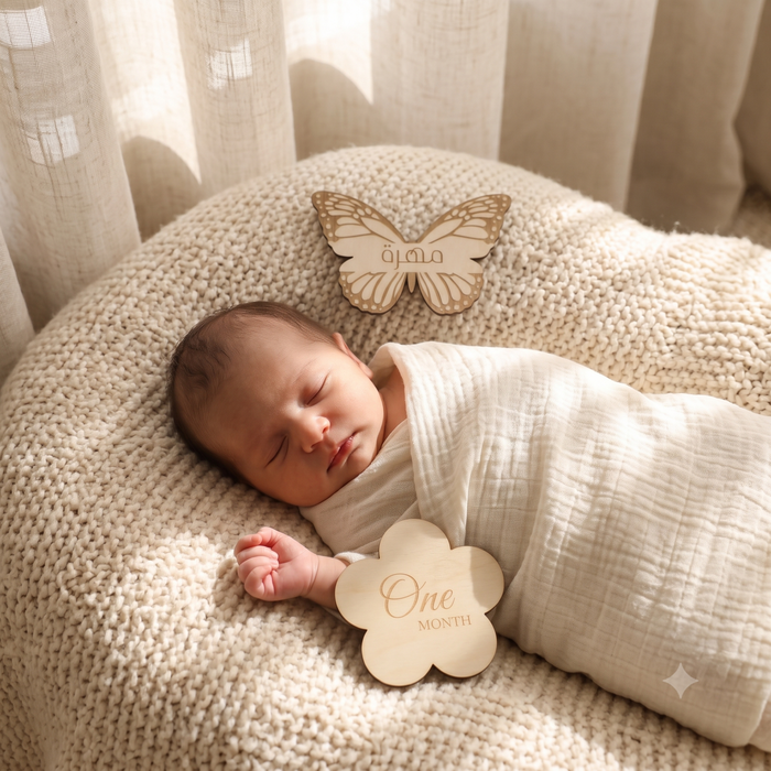 Baby Milestone & Name Card Set – Secret Garden