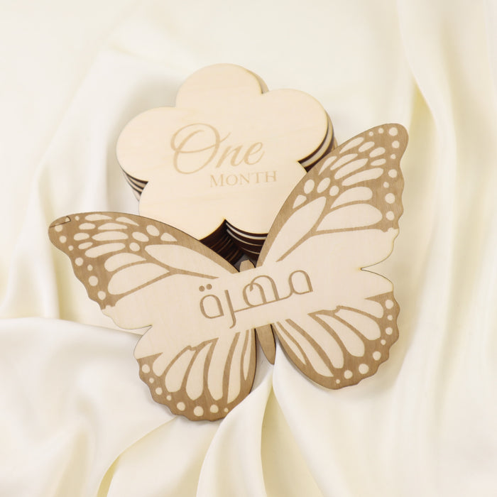 Baby Milestone & Name Card Set – Secret Garden