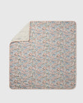 Loulou Lollipop muslin baby quilt blanket in English Garden — front view on white background