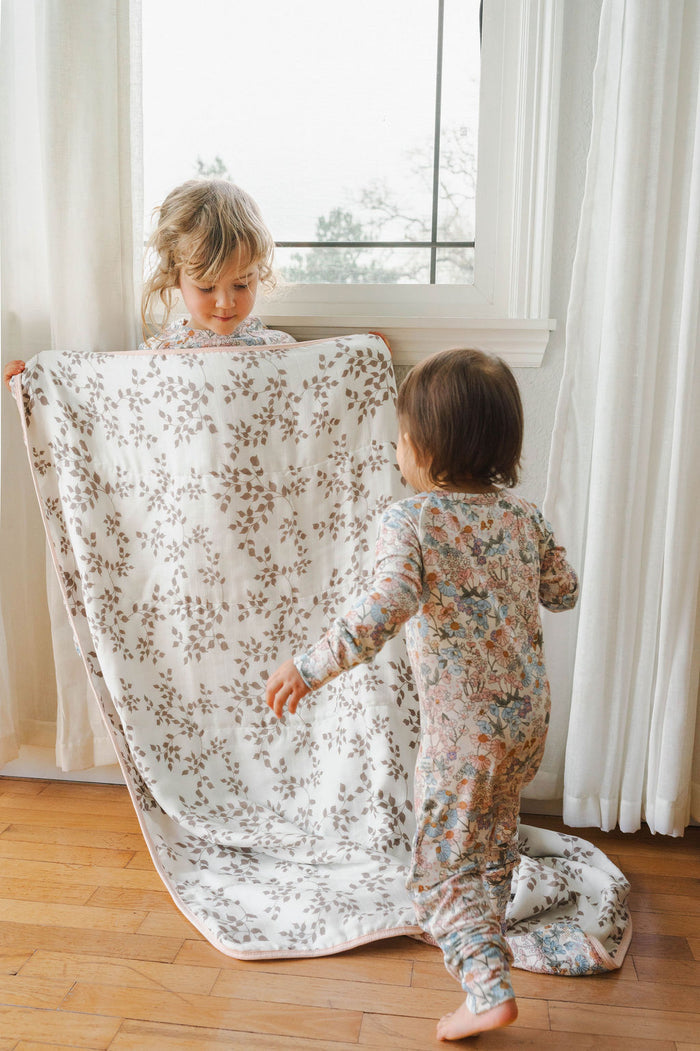 Baby Muslin Quilt in Tanboocel® Bamboo Viscose - English Garden