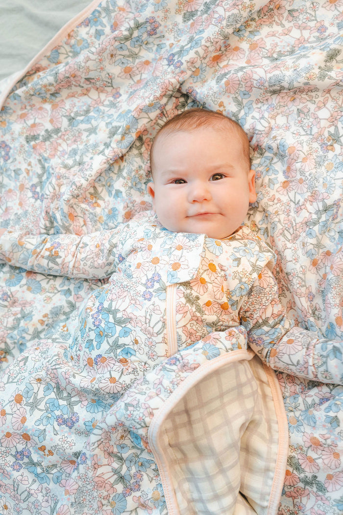 Baby Muslin Quilt in Tanboocel® Bamboo Viscose - English Garden