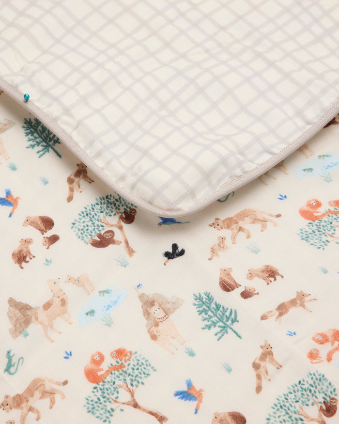 Baby Muslin Quilt in Tanboocel® Bamboo Viscose - Llama Adventures