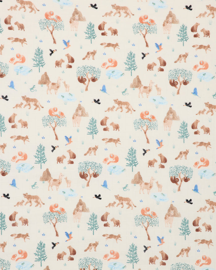 Baby Muslin Quilt in Tanboocel® Bamboo Viscose - Llama Adventures