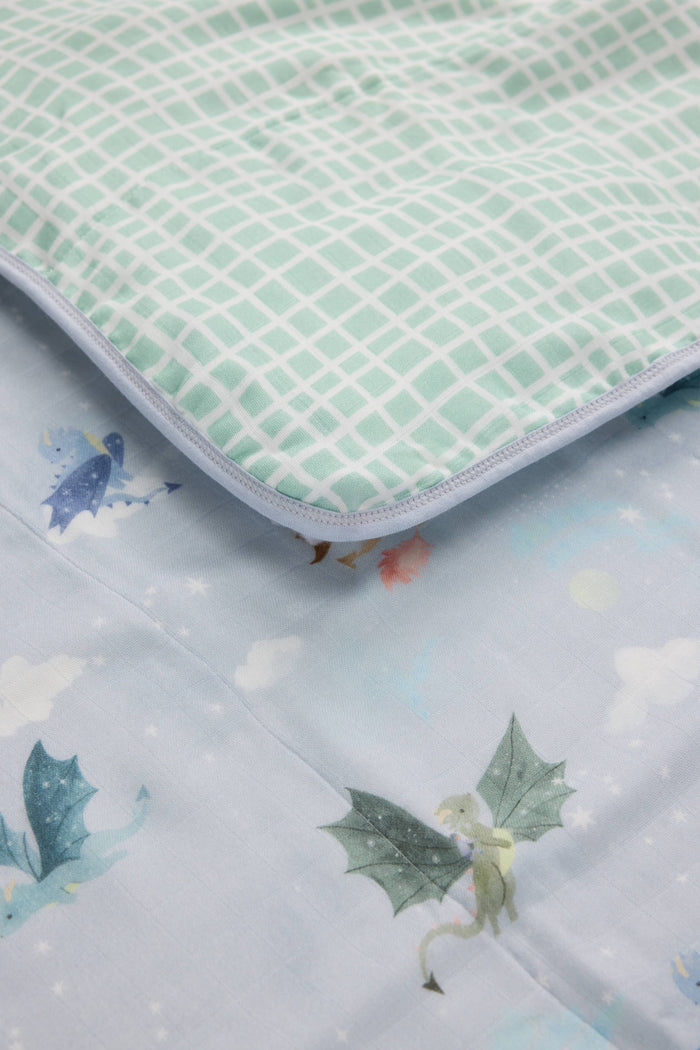 Baby Muslin Quilt in Tanboocel® Bamboo Viscose - Magical Dragons