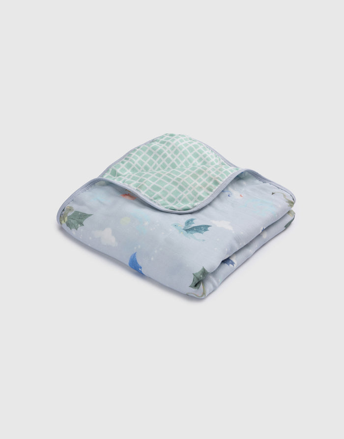 Baby Muslin Quilt in Tanboocel® Bamboo Viscose - Magical Dragons