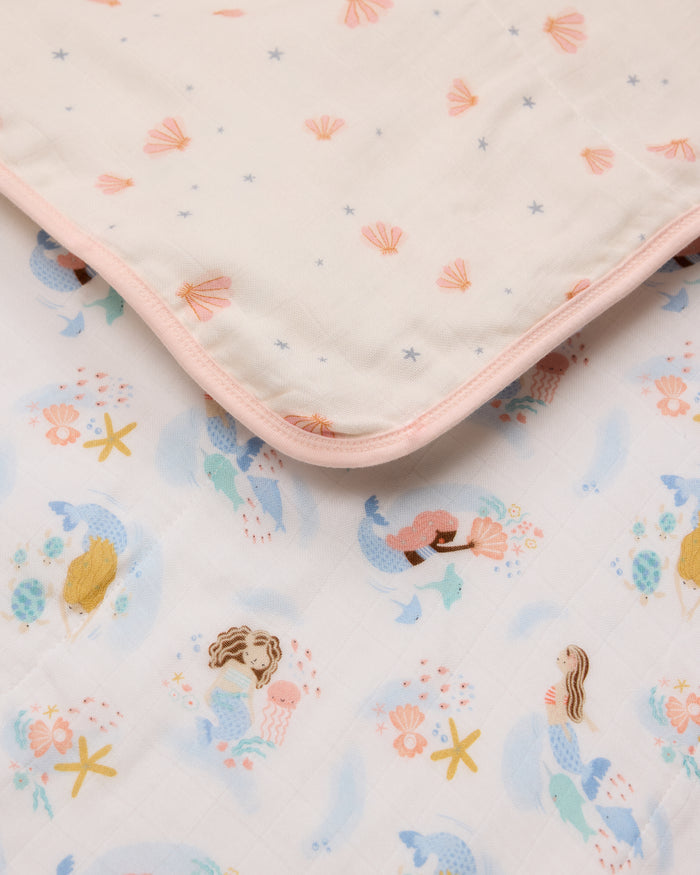 Baby Muslin Quilt in Tanboocel® Bamboo Viscose - Mermaids