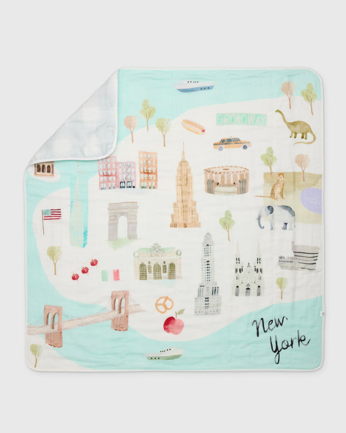 Baby Muslin Quilt in Tanboocel® Bamboo Viscose - New York City