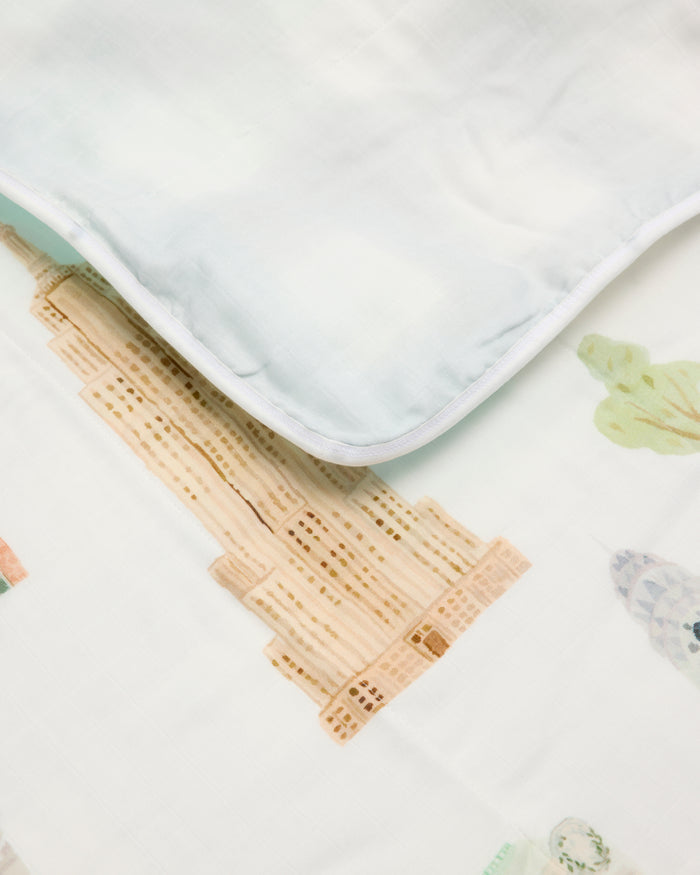 Baby Muslin Quilt in Tanboocel® Bamboo Viscose - New York City