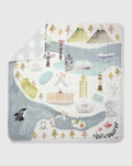 Loulou Lollipop muslin baby quilt blanket in Vancouver — front view on white background