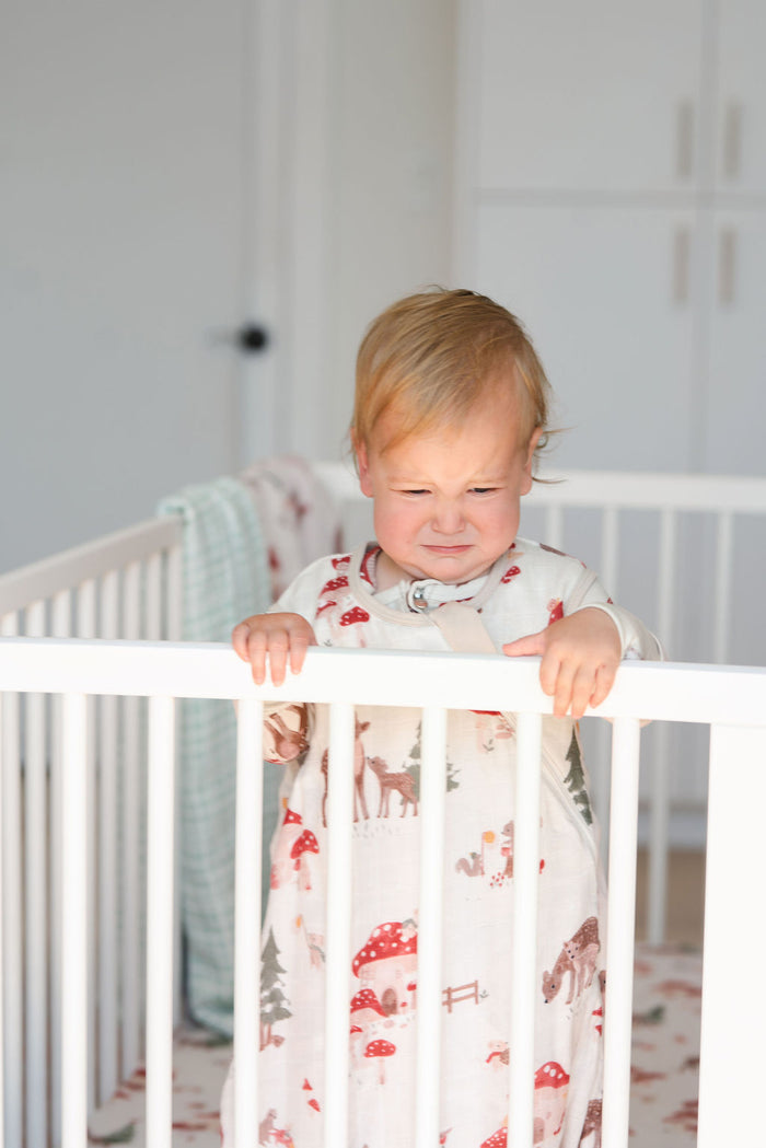 Baby Muslin Sleep Bag 0.5 TOG in Tanboocel® Bamboo Viscose - Forest Families