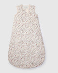 Loulou Lollipop muslin 0.5 TOG lightweight baby sleep bag in Hedgehog Forest — front view on white background
